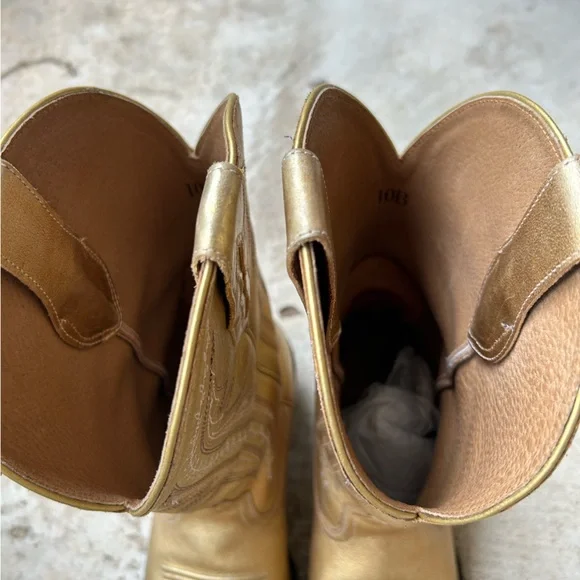 Ariat Women's Tailgate Gold Western Boots - Snip Toe SIZE 10 - Picture 3 of 7